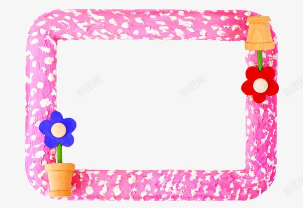 粉色边框png免抠素材_新图网 https://ixintu.com 圆角矩形边框 矩形 粉色 花朵 边框