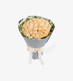 巴黎之花香槟香槟色玫瑰花友谊之花灰色包装高清图片