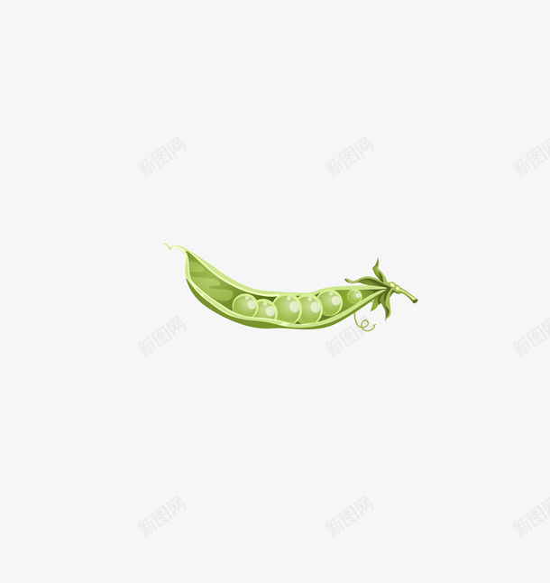 绿色的豌豆png免抠素材_新图网 https://ixintu.com 手绘 绿色 豌豆 食物