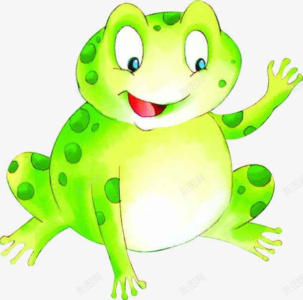 创意手绘扁平绿色的小青蛙png免抠素材_新图网 https://ixintu.com 创意 扁平 绿色 青蛙