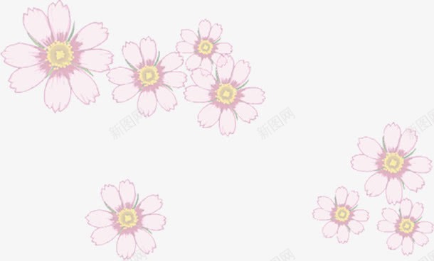 手绘甜美粉色花朵png免抠素材_新图网 https://ixintu.com 甜美 粉色 花朵