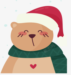 圣诞节可爱的大熊矢量图素材