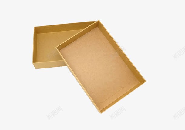 双层牛皮纸盒png免抠素材_新图网 https://ixintu.com 双层 棕黄色 牛皮纸盒 盒盖