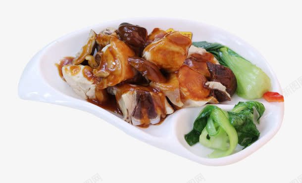 香菇鸡肉png免抠素材_新图网 https://ixintu.com 产品实物 佳肴 搭配 美味 蔬菜 酱汁 青菜 餐饮 香菇 鸡肉