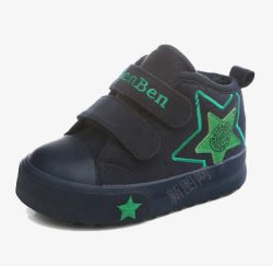 黑色星星帆布童鞋素材