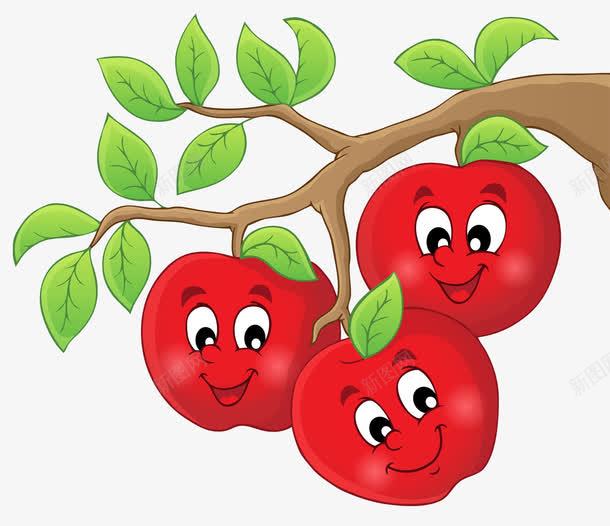 树干上的青苹果png免抠素材_新图网 https://ixintu.com 卡通 果肉 树干 栖霞苹果 水果 清脆香甜 甜的 红苹果 苹果 营养丰富 酸甜的