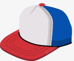 红蓝色棒球帽素材