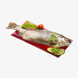 鳟鱼摆盘食品素材