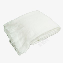 短绒白色床毯子高清图片