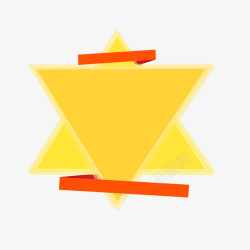 黄色三角不规则图案素材