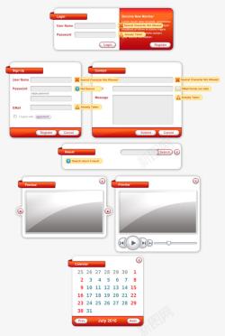 红白色网页设计简约红白色调网页对话框高清图片