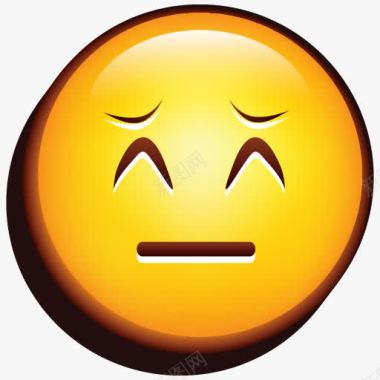 Emoji悲伤图标图标