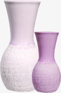 复古浮雕紫色粉色浪漫花瓶素材