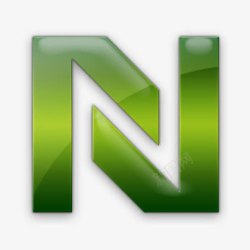 netvous神经标志绿色果冻社交媒体图标高清图片