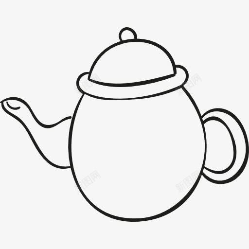 古董茶壶图标png_新图网 https://ixintu.com 喝热饮料 老 茶 食品 饮料