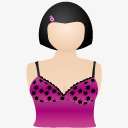 Lingerie内衣女性紫色的lingeriewomenicons图标高清图片
