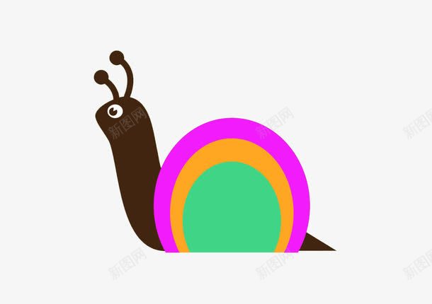 彩色蜗牛png免抠素材_新图网 https://ixintu.com 卡通蜗牛 彩色蜗牛 爬行动物