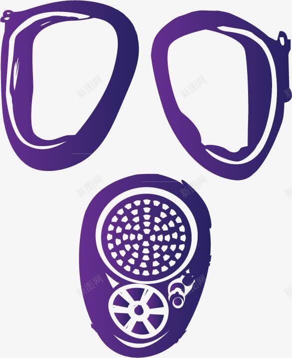 创意潜水面具png免抠素材_新图网 https://ixintu.com 潜水 矢量图形 紫色