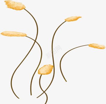 黄色卡通艺术装饰画植物png免抠素材_新图网 https://ixintu.com 卡通 植物 艺术 装饰画 黄色