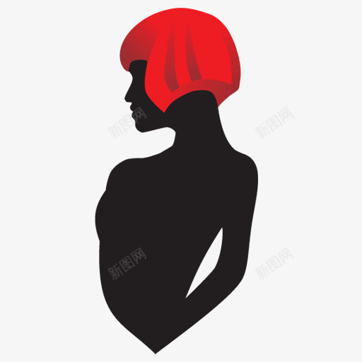 时尚的红发女孩图标png免抠素材_新图网 https://ixintu.com 女孩 美女