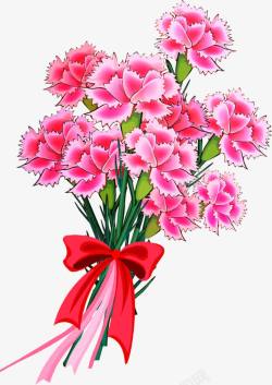 粉色唯美手绘花束花朵素材