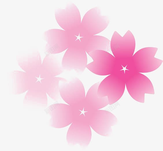 粉色渐变色花瓣png免抠素材_新图网 https://ixintu.com 创意花瓣 粉色小花 花朵 花朵装饰