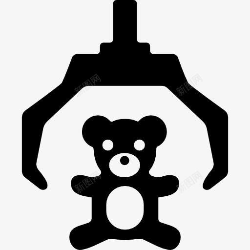 泰迪熊机图标png_新图网 https://ixintu.com 公平 泰迪熊 游戏 爪 起重机
