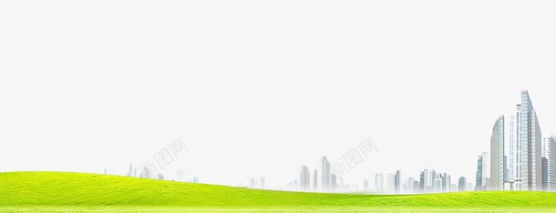 城市建筑png免抠素材_新图网 https://ixintu.com 城市建筑 平面设计 绿色草地 草地