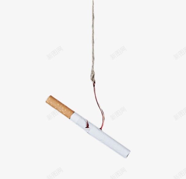 钓香烟png免抠素材_新图网 https://ixintu.com nosmoking 创意设计 禁止吸烟 钩子 香烟