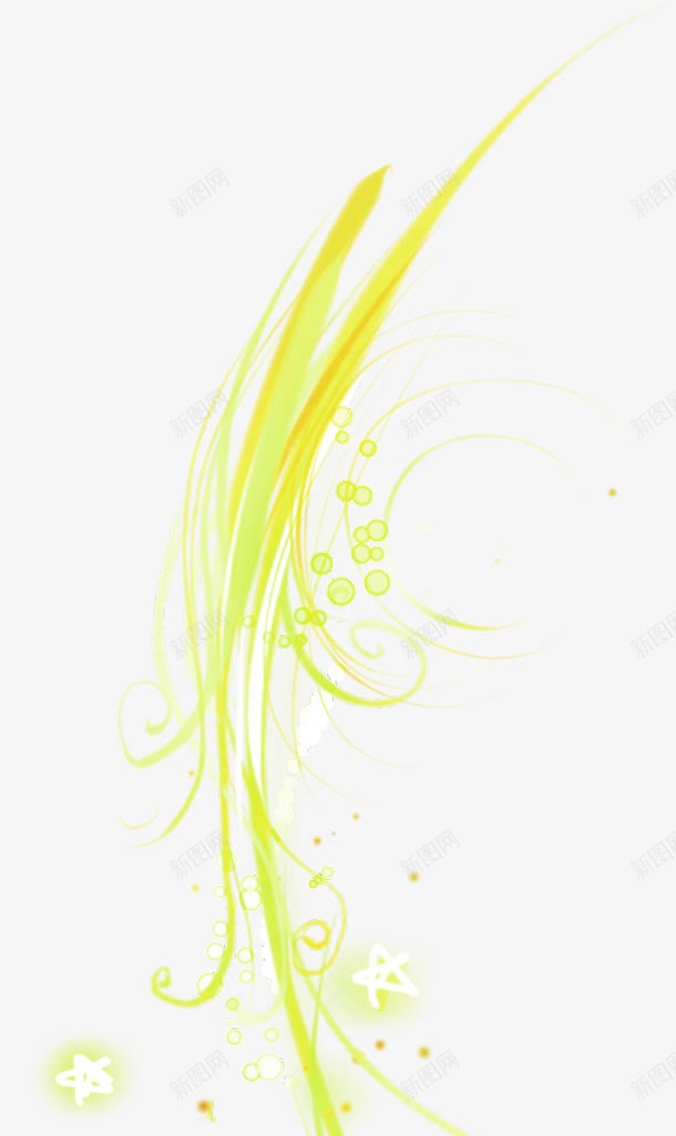 黄色优美线条装饰png免抠素材_新图网 https://ixintu.com 优美 线条 装饰 黄色