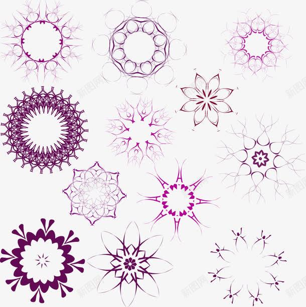 手绘花朵花圈矢量图eps免抠素材_新图网 https://ixintu.com 手绘花朵 花圈 花朵 矢量图