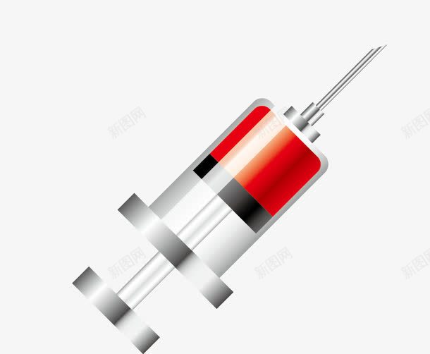 红色液体针管png免抠素材_新图网 https://ixintu.com 3D 医疗 治疗 矢量针管 红色针管 针管