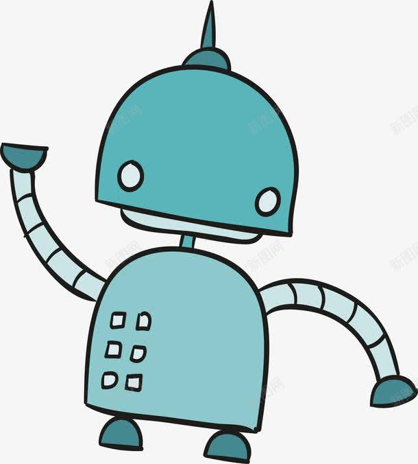 可爱绿色机器人png免抠素材_新图网 https://ixintu.com 卡通机器人 可爱机器人 机器人 矢量png 绿色 绿色机器人