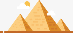 卡通埃及的金字塔矢量图素材