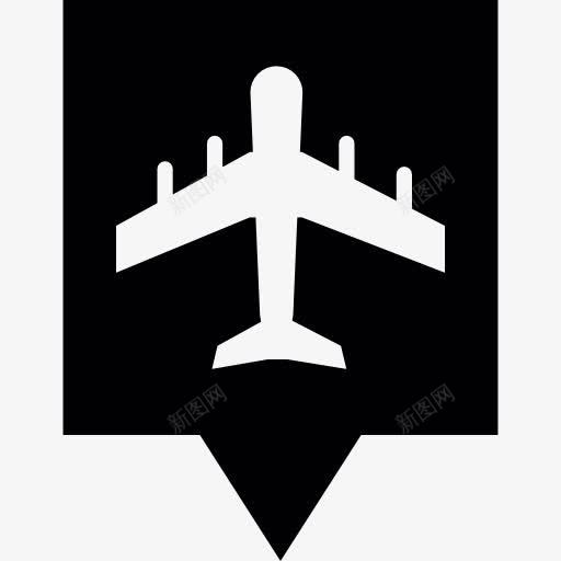 机场销图标png_新图网 https://ixintu.com 地图 地图和国旗 地图定位 地图指针 机场 机场的图标 飞机