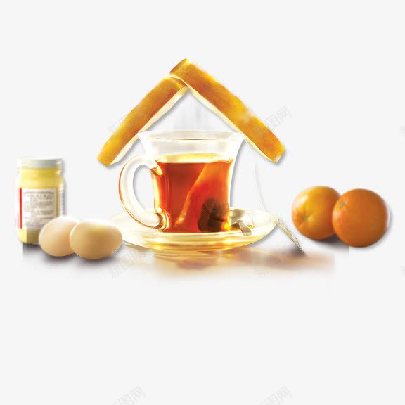 下午茶psd免抠素材_新图网 https://ixintu.com 下午茶 橙子 茶杯