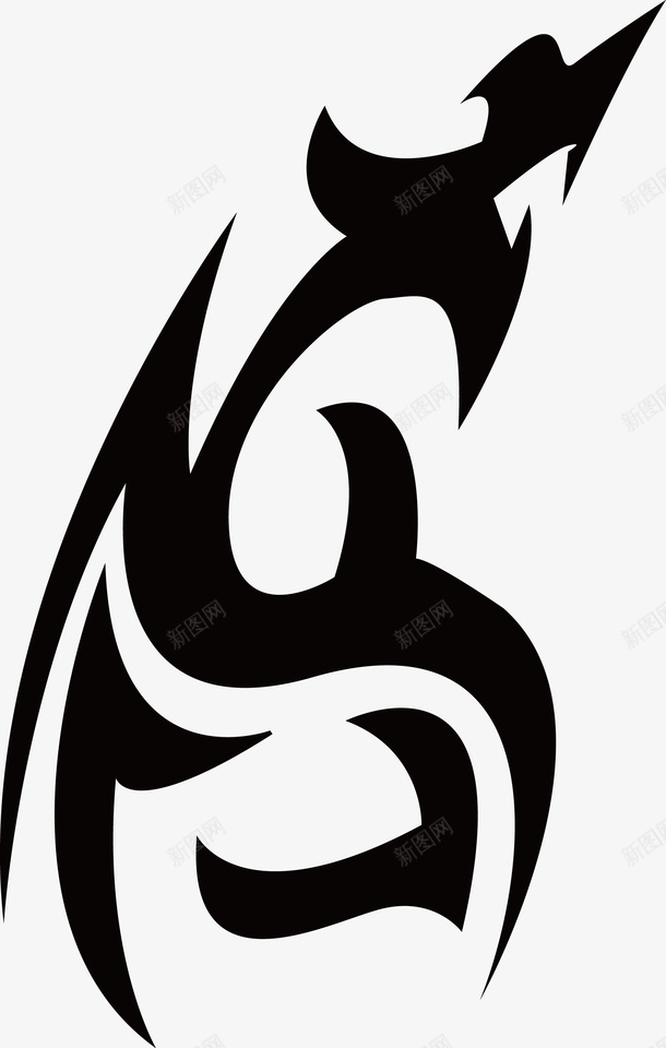 黑色纹身刺青图标矢量图ai_新图网 https://ixintu.com logo 刺青 刺青logo 图标 标志 纹身 黑色 矢量图