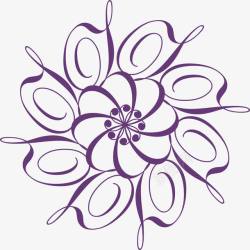 紫色圆形花边纹理素材