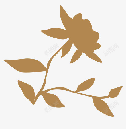 咖啡色之植物2图标png_新图网 https://ixintu.com 咖啡 植物 花 草