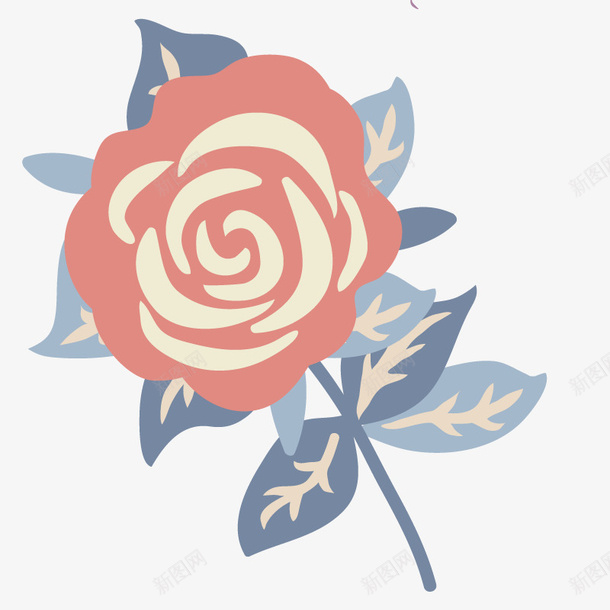 装饰鲜花朵png免抠素材_新图网 https://ixintu.com 图案 玫瑰花 绘画 艺术