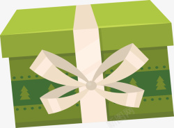 绿色的圣诞礼物盒矢量图素材