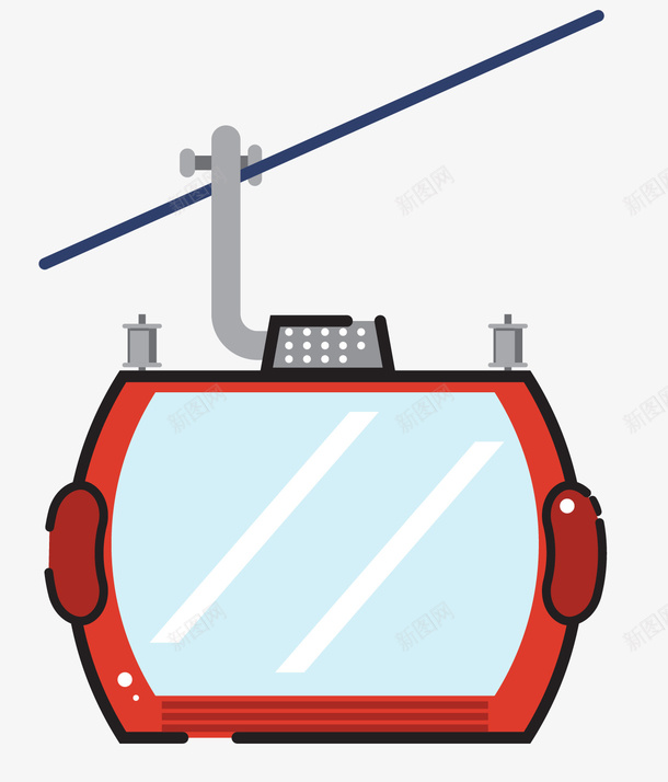红色椭圆形磨砂玻璃缆车png免抠素材_新图网 https://ixintu.com 卡通缆车 普通缆车 椭圆形 矢量缆车 矢量观光缆车 磨砂缆车 观光缆车