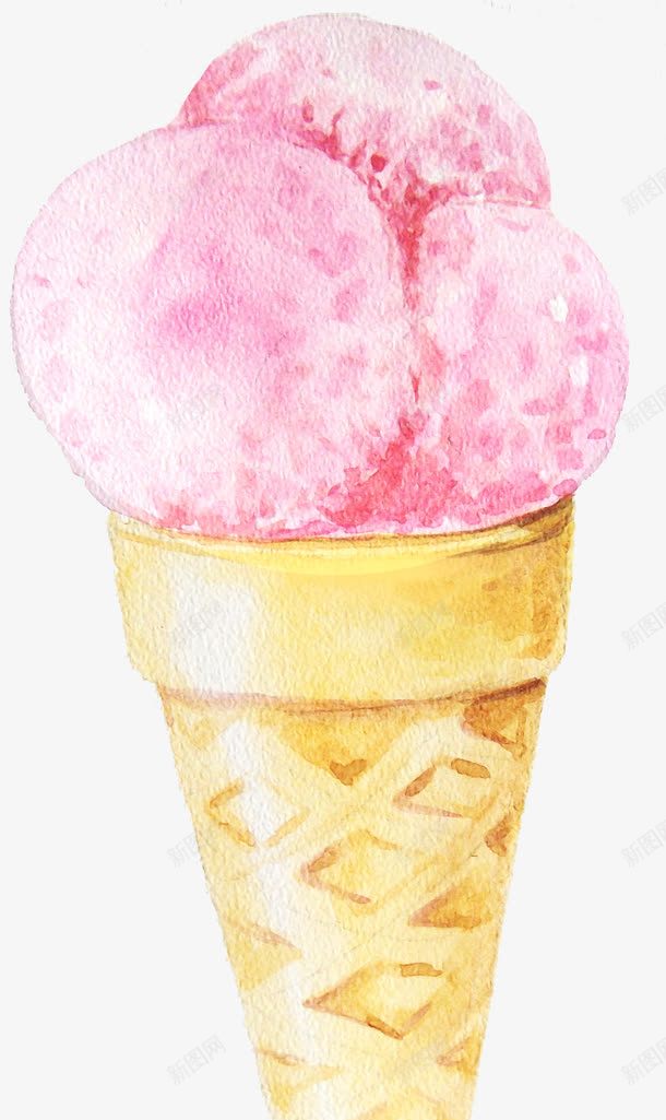 粉色冰淇淋png免抠素材_新图网 https://ixintu.com png图形 png装饰 冰棍 冰淇淋 装饰 食物