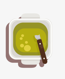 绿豆卡通扁平化绿豆汤矢量图高清图片