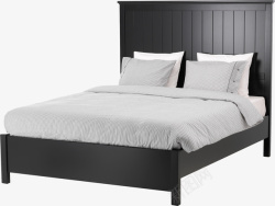 黑色整齐的床铺家具素材