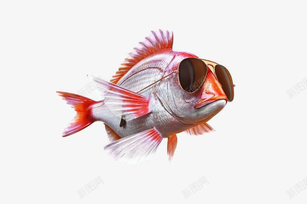 戴眼镜的鱼片png免抠素材_新图网 https://ixintu.com 戴眼镜 眼镜 素材 鱼