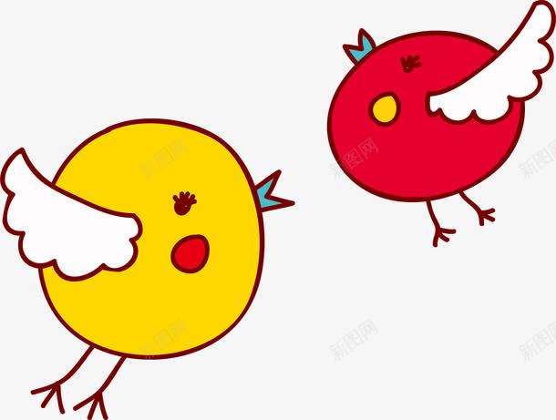 手绘小鸡漫画png免抠素材_新图网 https://ixintu.com 创意 卡通 可爱 小鸡 彩色图 手绘图 漫画 简单