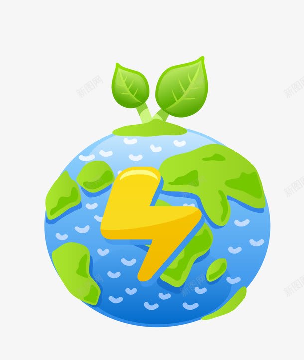 节能省电png免抠素材_新图网 https://ixintu.com 卡通素材 环保省电 环保节能 绿色环保 节能省电
