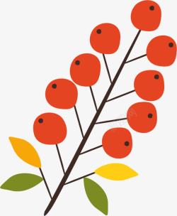 卡通植物红果果图素材
