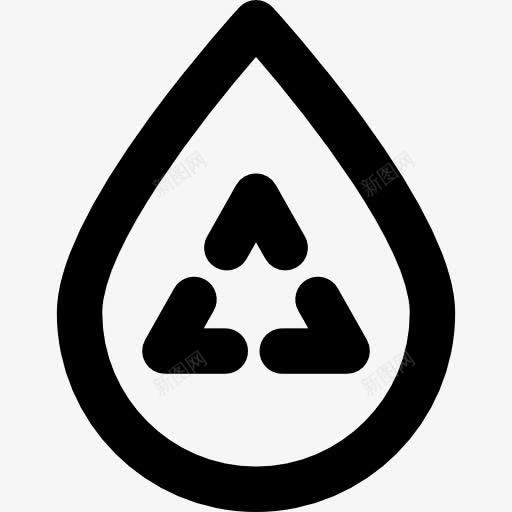 循环水图标png_新图网 https://ixintu.com 浇水 液体循环 自然下降